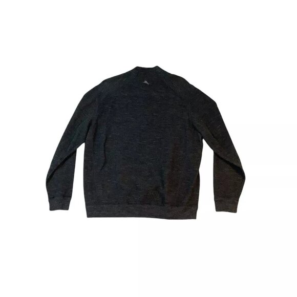 Tommy Bahama 1/4 Zip Gray Pullover Sweater Adult Size Large Crew-Neck - Picture 9 of 10
